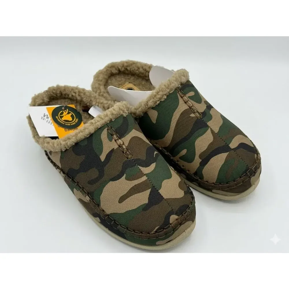 NEW! Deer Stags Nordic Unisex Supro Slip On Clog Scuff Slippers US 7W